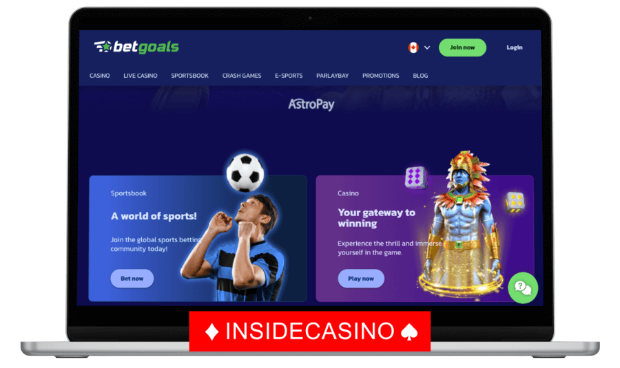 betgoals casino homepage