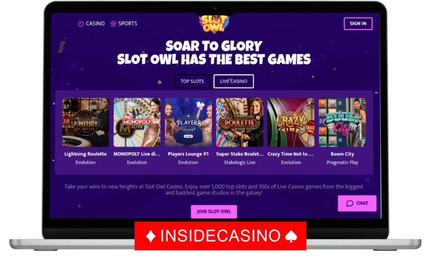 slot owl live casino games at slotowl