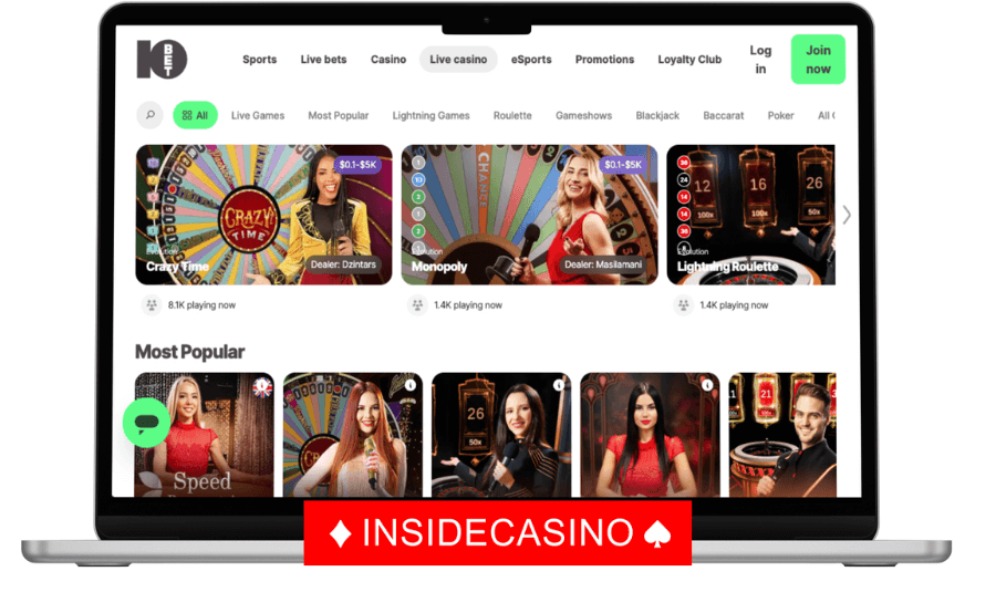 10bet canada live casino games