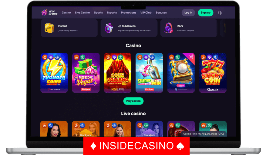 winspirit casino games