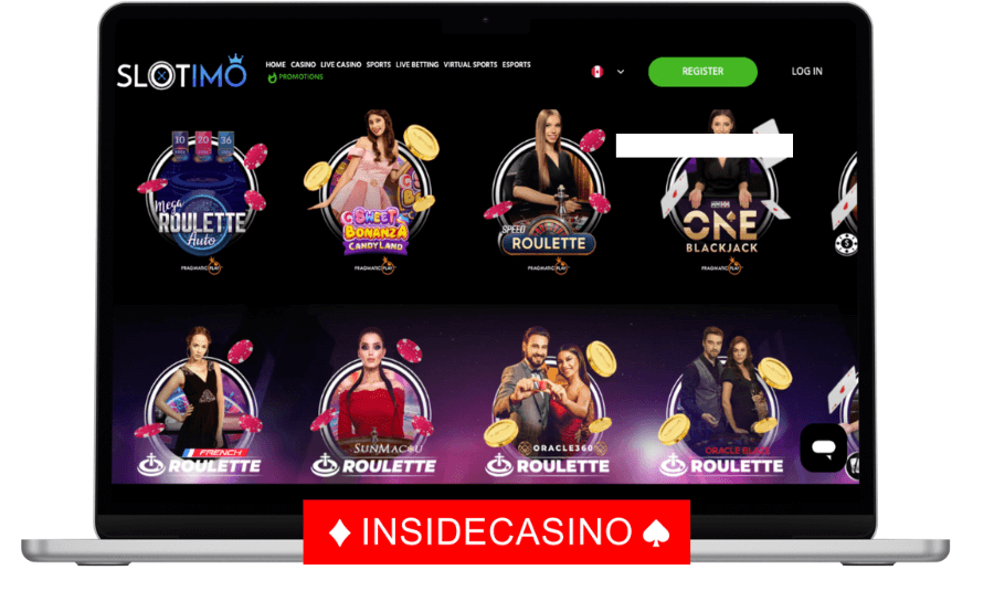 slotimo live casino games